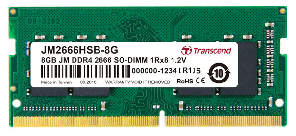 Transcend 16 ГБ DDR4 2666 МГц SODIMM CL19 JM2666HSB-16G